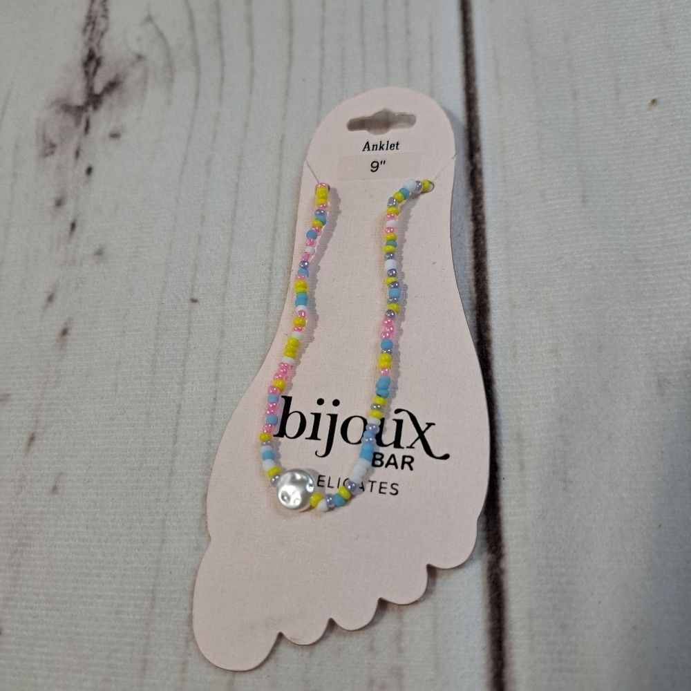 Bijoux Bar Colorful Beaded Anklet